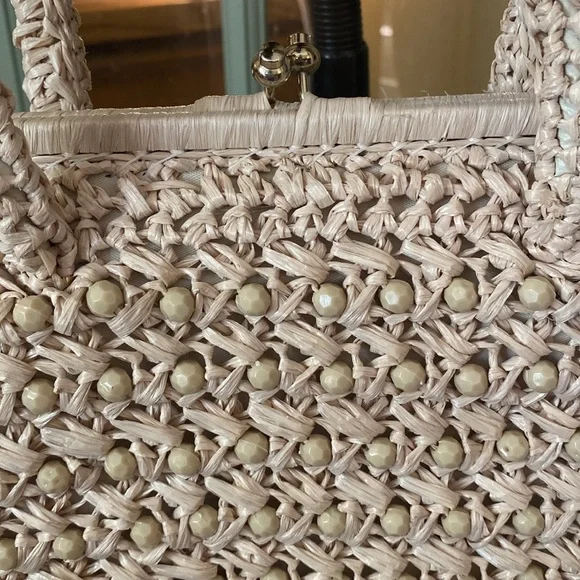 Vintage Straw Handbag - Picture 3 of 8